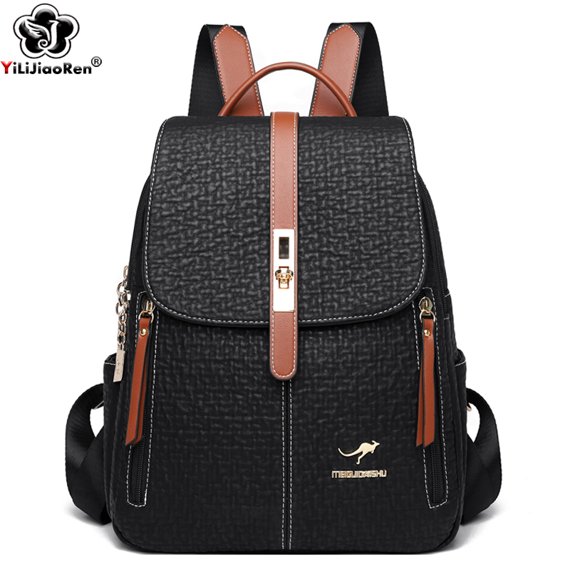 Travel Backpack Anti Theft - Fashion Backpacks Female High Quality Leather